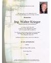 Wir trauern um Ing. Walter Krieger