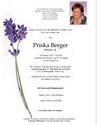 Wir trauern um Priska Berger