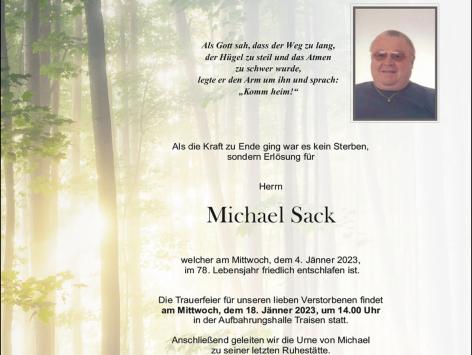 Wir trauern um Michael Sack