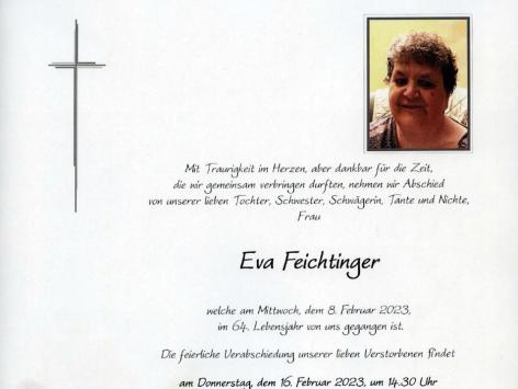 Wir trauern um Eva Feichtinger
