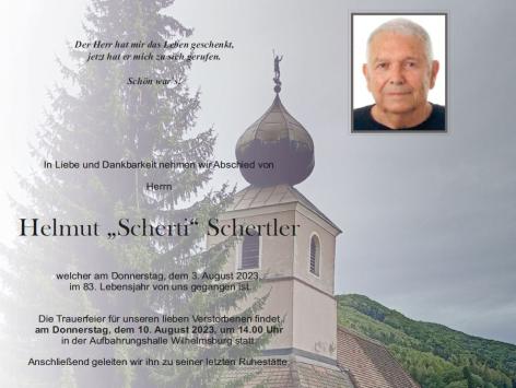 Wir trauern um Helmut Schertler