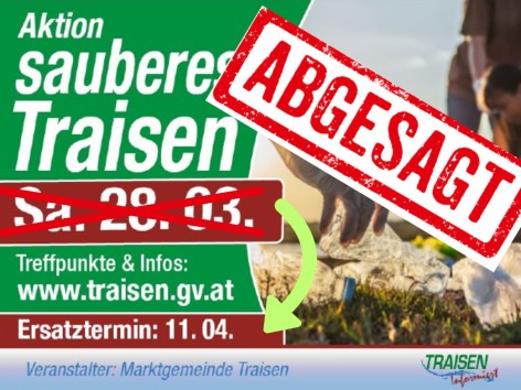 Aktion Sauberes Traisen VERSCHOBEN!