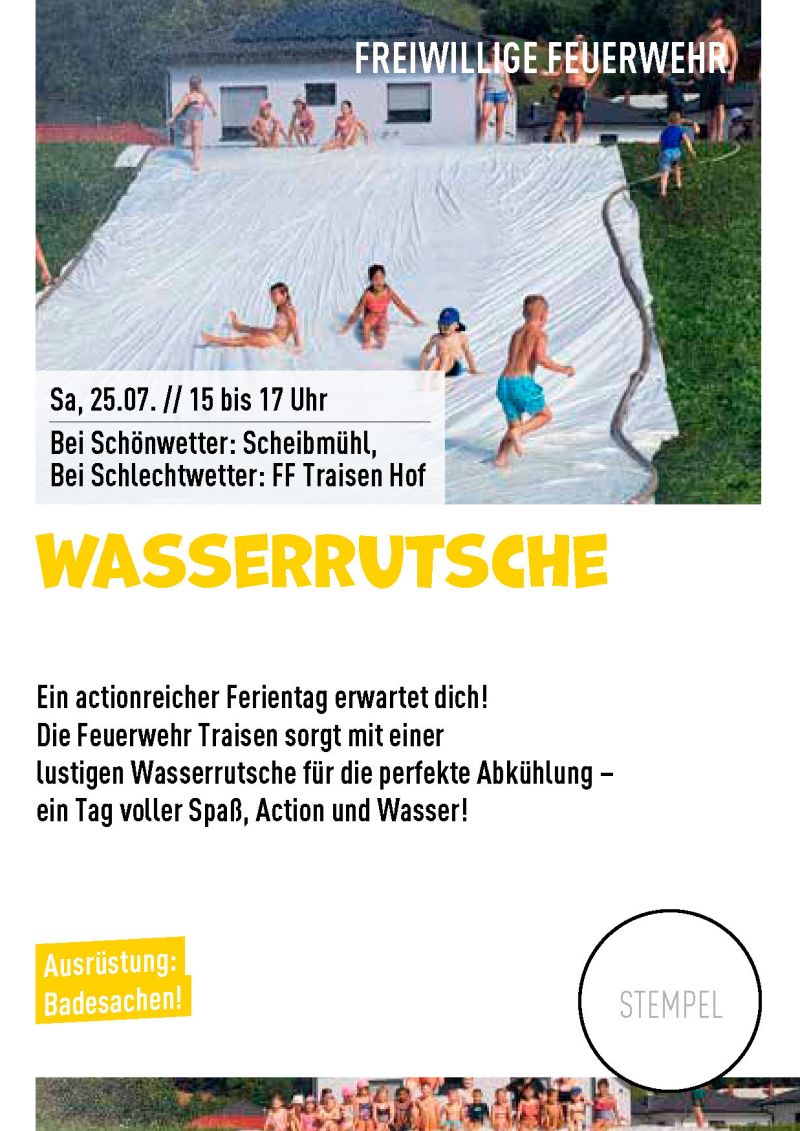Ferienspiel - Wasserrutsche